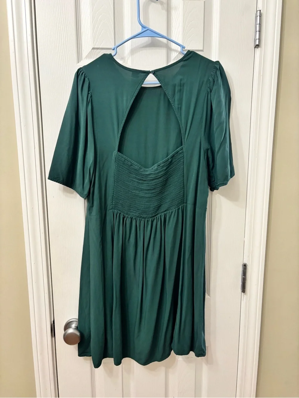 Old Navy Green Keyhole Back Swing Dress Short Sleeve Women’s Size XL Plus Casual